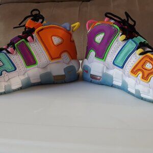 Nike Air More Uptempo Multicolor GS DH0624-500 Shoes Sneakers Size 5Y Unisex